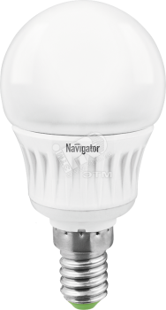 8859 Лампа светодиодная LED 5вт Е14 теплая (шар) (94265 NLL-G45)