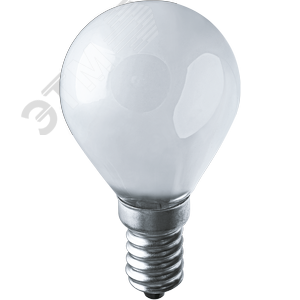42588 Лампа накаливания декоративная ДШ 40вт Р45 230в Е14 матовая (шар) Navigator Group