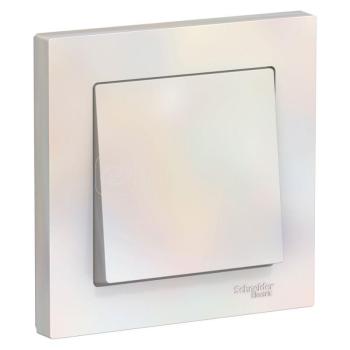 43293 Выключатель 1-кл. СП AtlasDesign 10А IP20 (сх. 1) 10AX в сборе жемчуж. SE