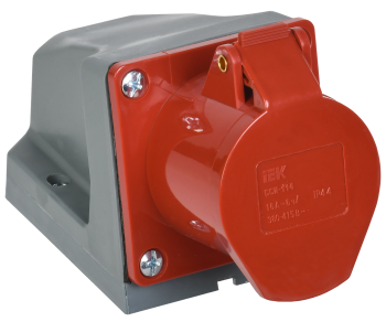 0013 Розетка стационарная ССИ-114 3Р+РЕ 16А 380-415В IP44 IEK