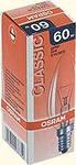 0640 Лампа накаливания Osram прозр. свеча Е14 60Вт