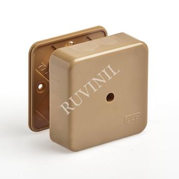 1002 Коробка универсальная для миниканалов 80х80х25 мм, коричневая 65005К Ruvinil