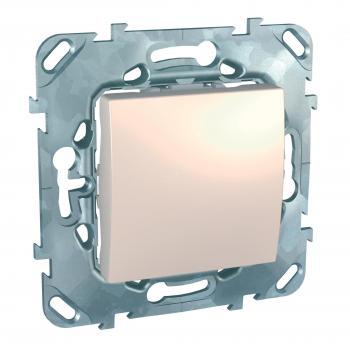 25768 Выключатель одноклавишный в рамку кремовый Unica U5.201.25ZD