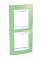 25775 Рамка вертикальная 2 поста зеленое яблоко/белый Unica-Хамелеон U6.004V.863