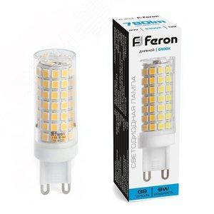 40589 Лампа светодиодная LED 9вт 230в G9 дневной капсульная FERON