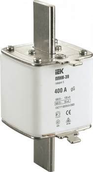 40666 Плавкая вставка предохранителя ППНИ-39 габарит 3 400А IEK