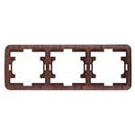 1602 Рамка 3-я гориз Орех Mimoza N Makel