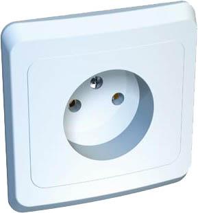 1700 Розетка 1-м СП Этюд 16А IP20 250В без заземл. без защ. шторок бел. SE