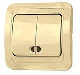 5202 Выключатель двухклавишный с подсветкой кремовый Mimoza Makel 25023