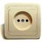 5203 Розетка без заземления кремовый Mimoza Makel 25022