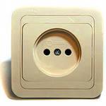 5203 Розетка без заземления кремовый Mimoza Makel 25022