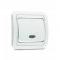 5660 Выключатель одноклавишный, с подсветкой, белый с/п Mimoza Makel 12021