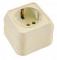 6155 Розетка наружная с заземлением (квадрат) кремовый Makel 45208