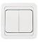 6162 Выключатель двухклавишный белый с/п Mimoza Makel 12003