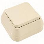 6191 Выключатель одноклавишный наружный кремовый Makel 45201