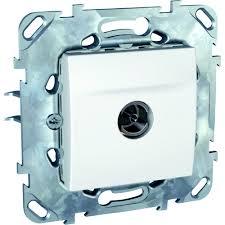 6208 Розетка телевизионная TV в рамку белая Unica MGU5.462.18ZD