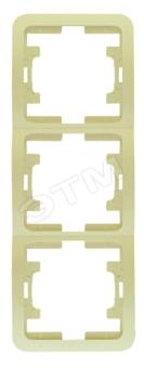 28068 Рамка 3-м Mimoza верт. крем Makel 32033