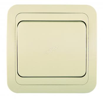 6980 Выключатель одноклавишный проходной кремовый Mimoza Makel 25005