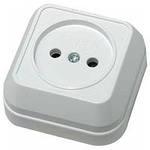 3431 Розетка наружная без заземления (квадрат) белая Mimoza Makel 45102