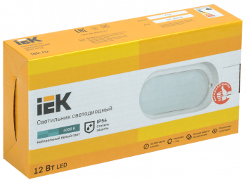 41162 Светильник светодиодный ДПО 4012 12Вт 4000K IP54 овал белый IEK