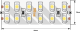 41174 Лента светодиодная стандарт 3528 240 LED/м 19, 2 Вт/м 24В IP20 Теплый (3М)