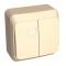 23410 Выключатель 2-кл. ОП Этюд 10А IP20 крем. SE