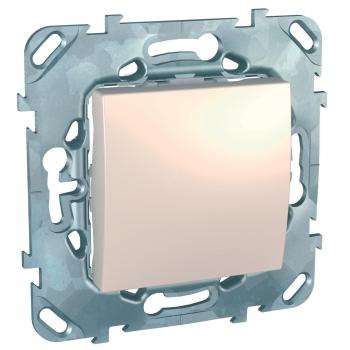 28859 Переключатель одноклавишный в рамку кремовый Unica U5.203.25ZD