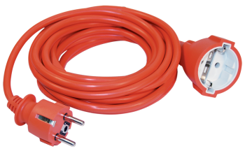 36317 Шнур УШ-01РВ с вилкой и розеткой 2P+PE/10м 3х1, 0мм2 оранжевый IEK