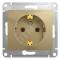 37025 Розетка 1-м СП Glossa 16А IP20 с заземл. механизм титан SE