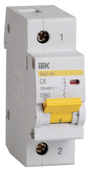 37159 Выключатель автоматический ВА47-100 1P 6А 10кА C IEK