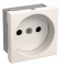 37247 РКС-20-20-П-К Розетка без з/к 2к (на 2 модуля) ПРАЙМЕР белая IEK