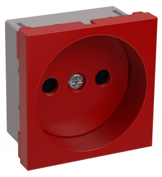 37248 РКС-20-22-П-К Розетка без з/к 2к (на 2 модуля) ПРАЙМЕР красная IEK