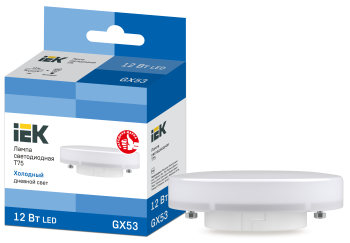 37473 Лампа светодиодная T75 таблетка 12Вт 230В 6500К GX53 IEK