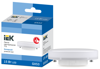 37476 Лампа светодиодная T75 таблетка 15Вт 230В 6500К GX53 IEK