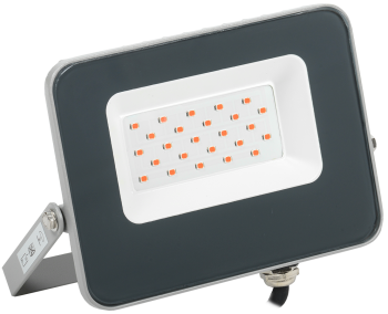 37525 Прожектор светодиодный СДО 07-20R red IP65 серый IEK