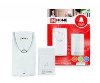 37760 Звонок беспроводной ЗБ-1 32 мелодии 120м с кнопкой белый IN HOME