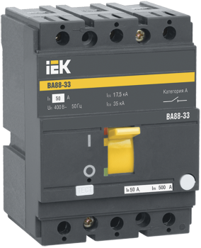 37900 Выключатель автоматический ВА88-33 3Р 50А 35кА IEK
