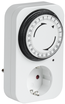 37915 Розетка-таймер механический РТМ-2 с индикацией 15мин 24ч 96on/off 16А IP20 IEK