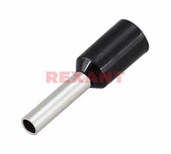 37922 Наконечник штыревой втулочный изолированный F-8 мм 1.5 мм² (НШВи 1.5-8) черный REXANT