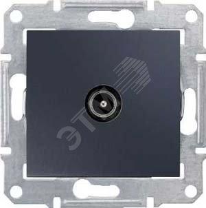 29511 Розетка телевизионная TV оконечная 1дБ в рамку графит Sedna SDN3201670