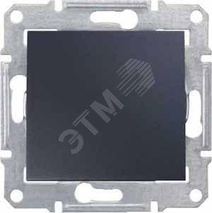 29512 Выключатель одноклавишный в рамку графит Sedna SDN0100170