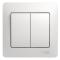 38166 Выключатель 2-кл. СП Glossa 10А IP20 (сх. 5) 10AX в сборе белый SE