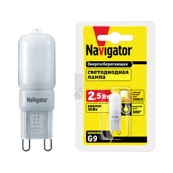 38199 Лампа светодиодная LED 2.5вт 230в G9 тепло-белый капсульная (71351 NLL-G9)