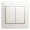 38215 Выключатель 2-кл. СП Glossa 10А IP20 (сх. 5) 10AX в сборе перламутр. SE