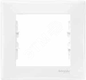 29522 Рамка 1 пост белая Sedna SE