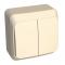 10741 Выключатель 2-кл. ОП Этюд 10А IP20 с подсветкой крем. SE