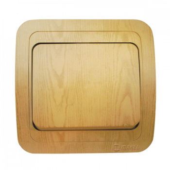 2603 Выключатель одноклавишный дуб с/п Mimoza Makel 24201