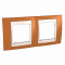 27199 Рамка 2 поста оранжевый/кремовый Unica-Хамелеон MGU6.004.569