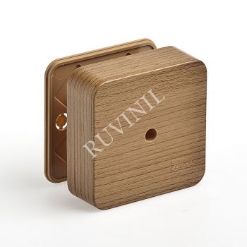 26933 Коробка универсальная для миниканалов 80х80х25 мм, дуб на темной основе 65005-08М Ruvinil
