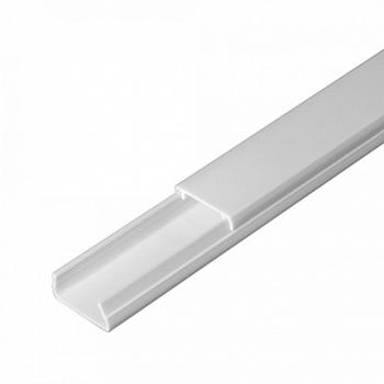 27560 Кабель-канал белый 2-й замок в п/э 20х10 мм (180м/уп) Промрукав